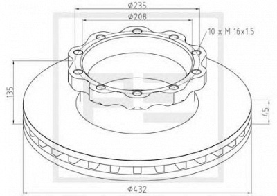 PE AUTOMOTIVE 03612200a -  Тормозной диск
